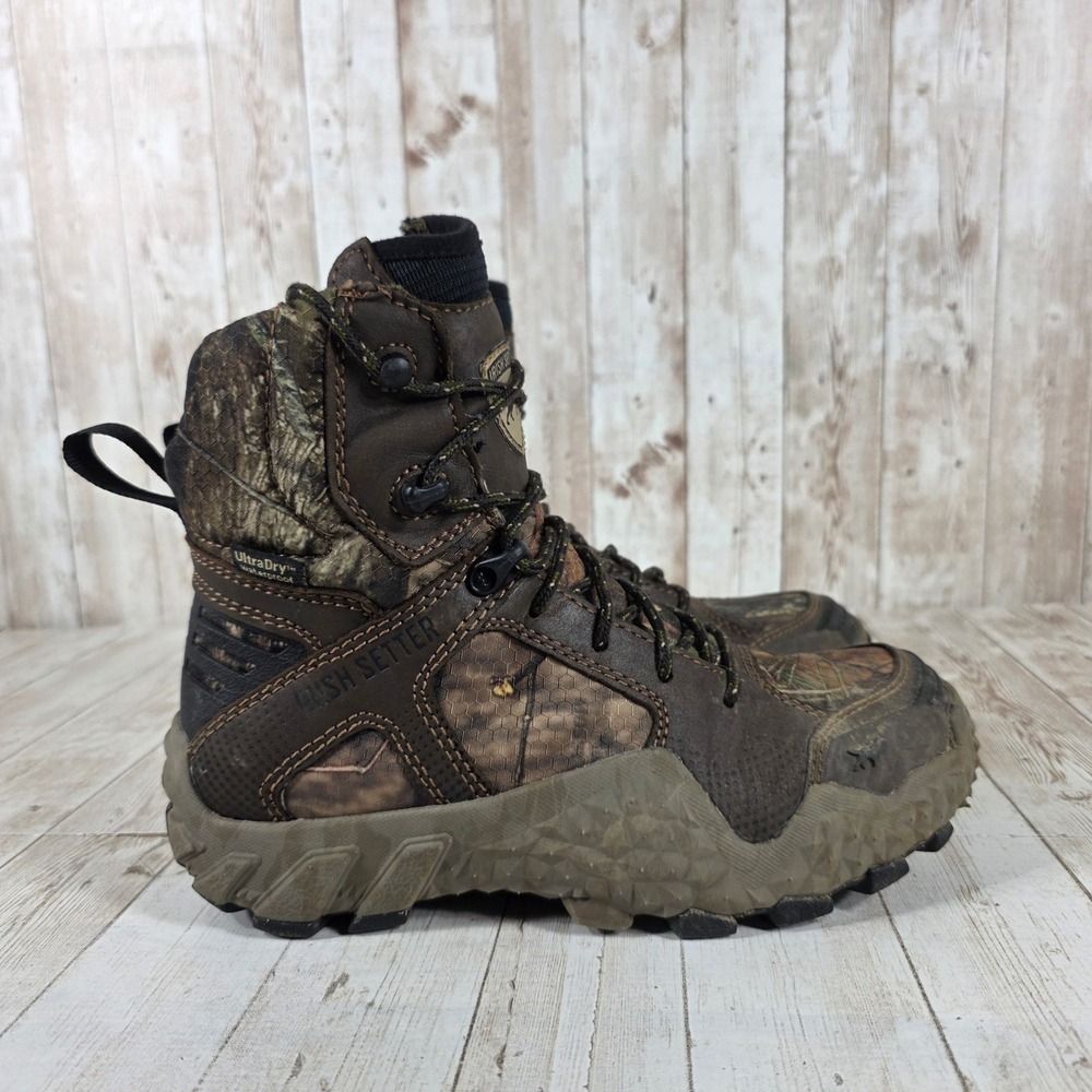 Irish Setter Vaprtrek 2839 Womens 6.5 Brown Camo Waterproof Hunting Boots 8 Inch